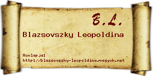 Blazsovszky Leopoldina névjegykártya